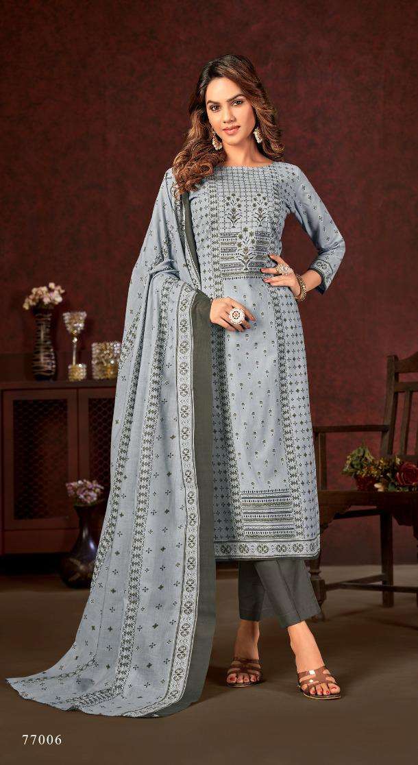 Soha By Skt Suits 77001 To 77008 Series Beautiful Festive Suits Colorful Stylish Fancy Casual Wear & Ethnic Wear Pure Cotton Print Dresses At Wholesale Price