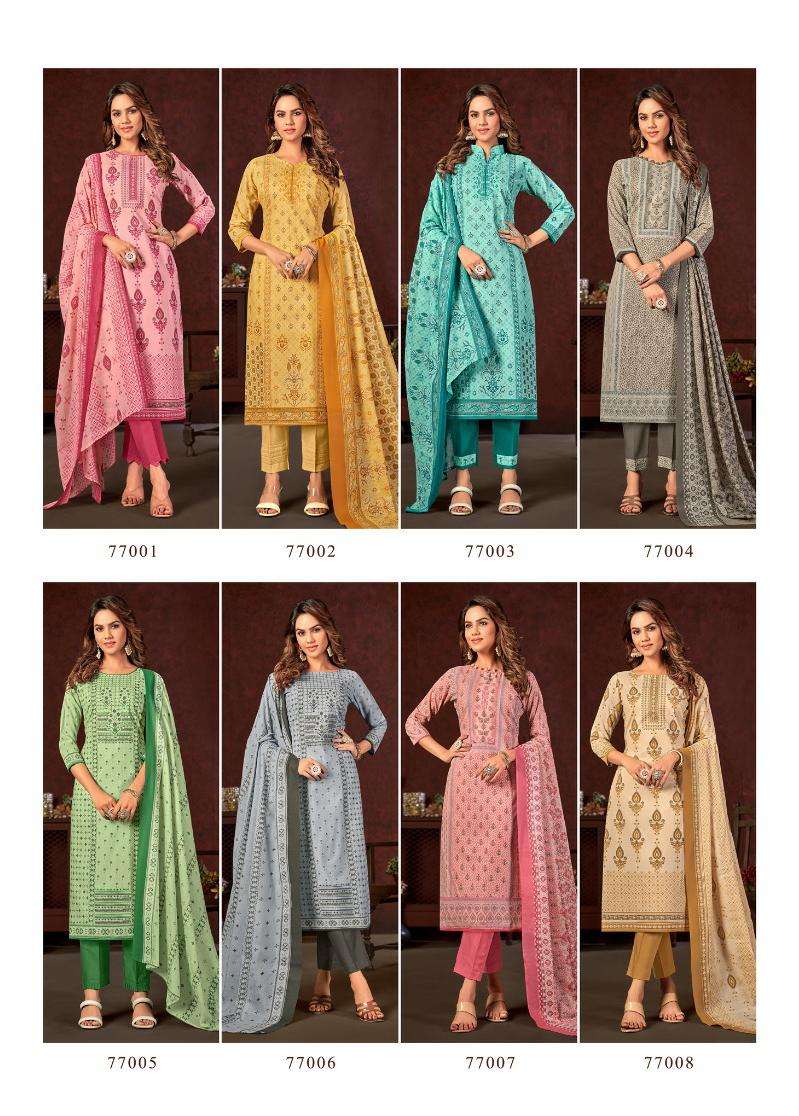 Soha By Skt Suits 77001 To 77008 Series Beautiful Festive Suits Colorful Stylish Fancy Casual Wear & Ethnic Wear Pure Cotton Print Dresses At Wholesale Price
