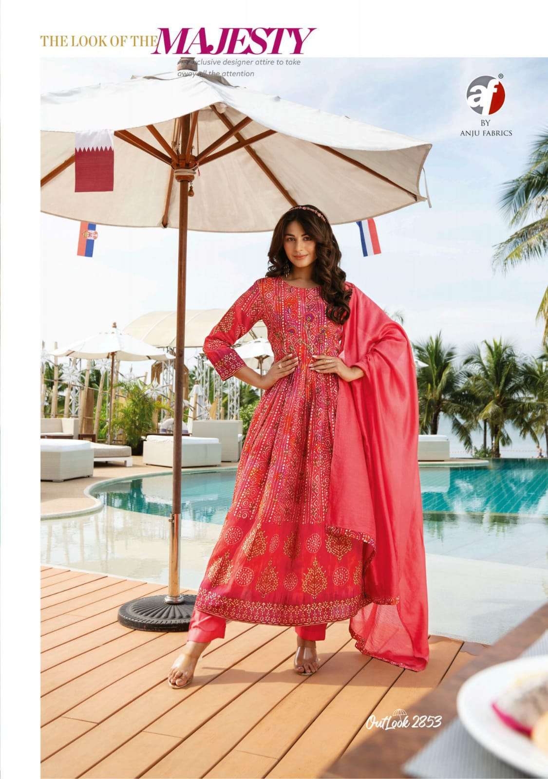 Outlook By Anju Fabrics 2851 To 2856 Series Beautiful Stylish Suits Fancy Colorful Casual Wear & Ethnic Wear & Ready To Wear Modal Viscose Dresses At Wholesale Price