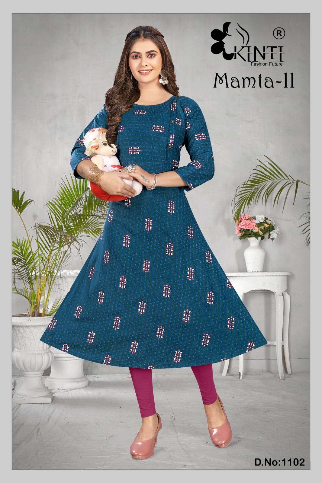 Mamta Vol-11 By Kinti 1101 To 1108 Series Designer Stylish Fancy Colorful Beautiful Party Wear & Ethnic Wear Collection Rayon Print Kurtis At Wholesale Price
