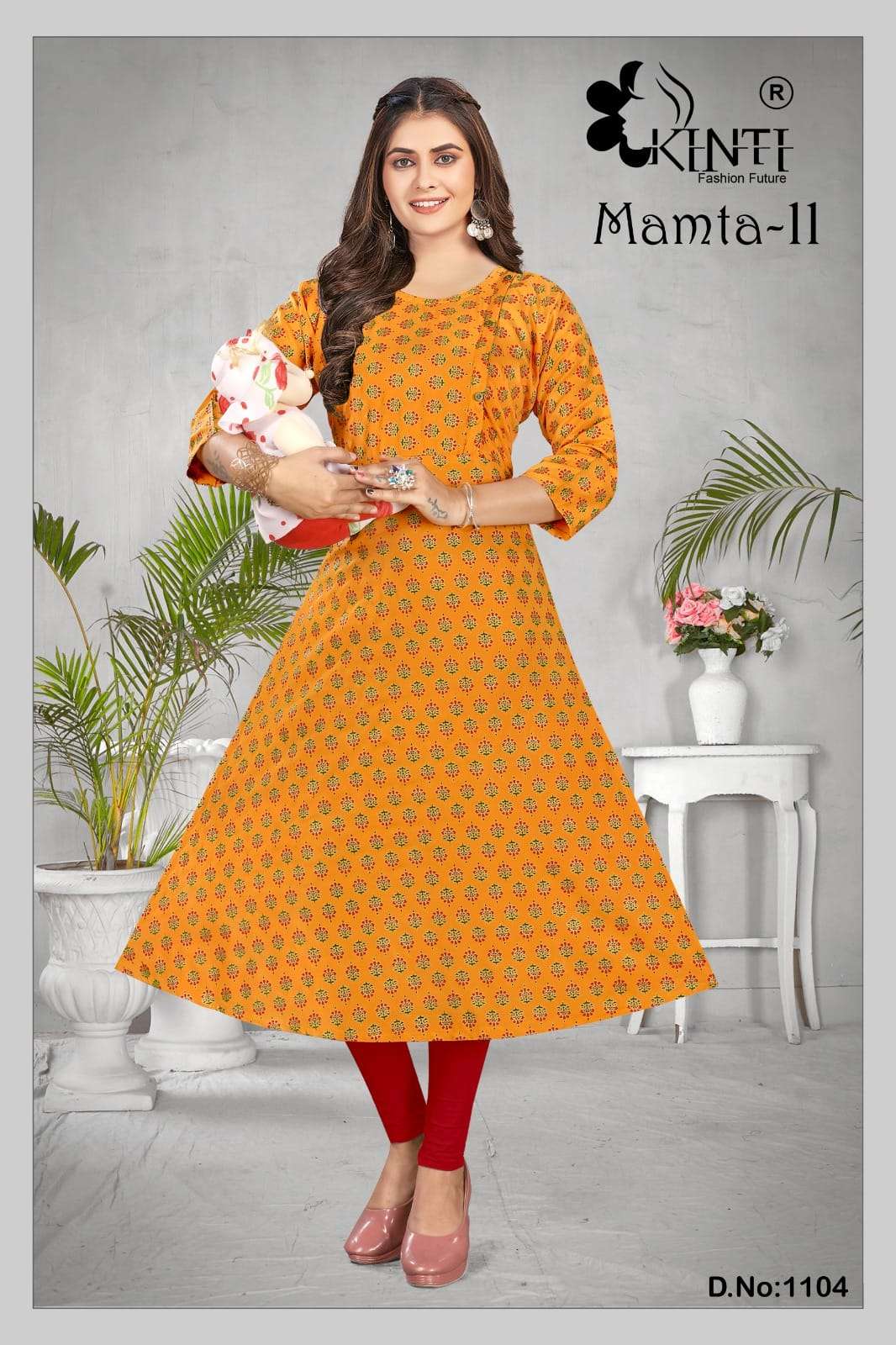 Mamta Vol-11 By Kinti 1101 To 1108 Series Designer Stylish Fancy Colorful Beautiful Party Wear & Ethnic Wear Collection Rayon Print Kurtis At Wholesale Price