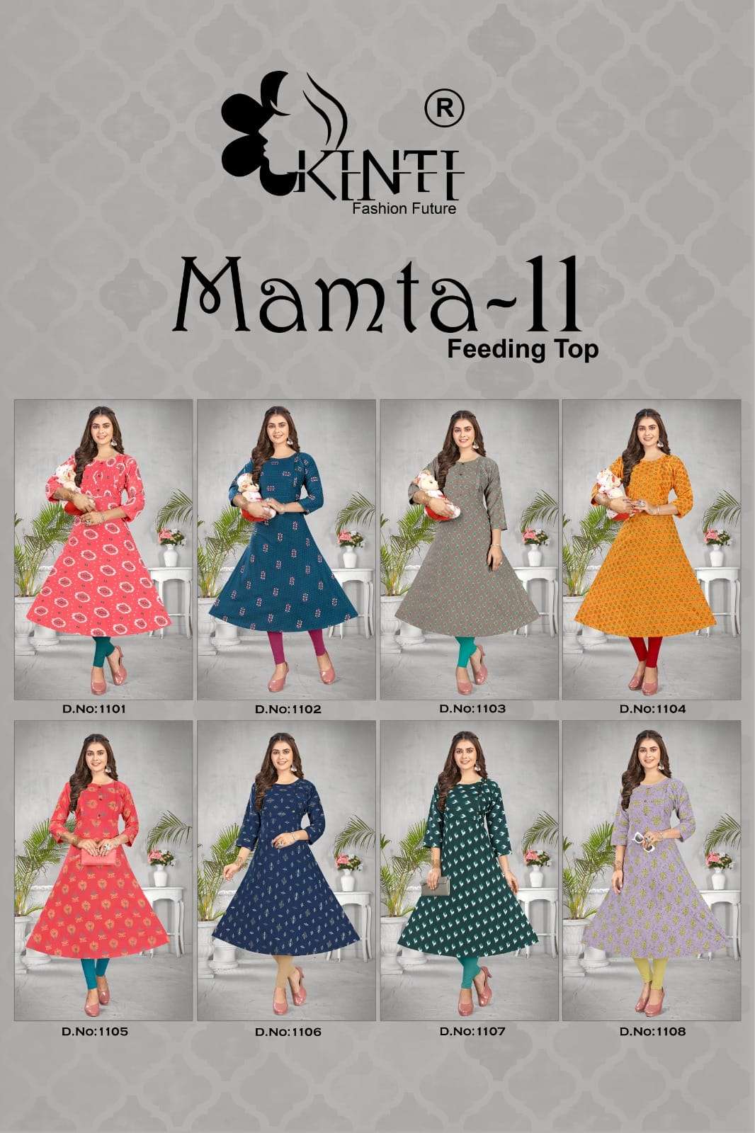 Mamta Vol-11 By Kinti 1101 To 1108 Series Designer Stylish Fancy Colorful Beautiful Party Wear & Ethnic Wear Collection Rayon Print Kurtis At Wholesale Price