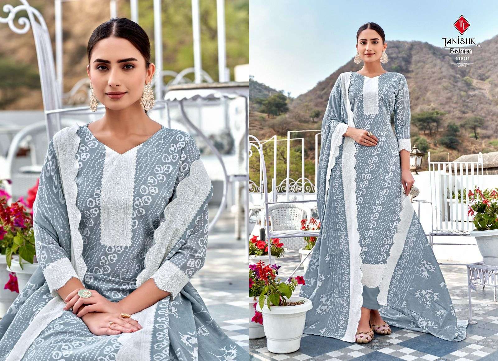 Bandhej By Tanishk Fashion 6601 To 6608 Series Beautiful Festive Suits Stylish Fancy Colorful Party Wear & Occasional Wear Pure Cotton Print Dresses At Wholesale Price