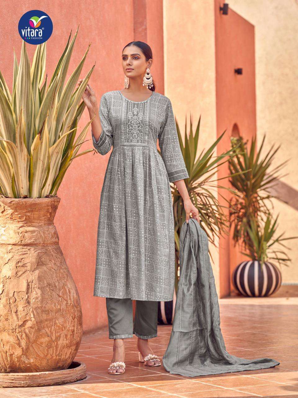 Naira By Vitara 1001 To 104 Series Beautiful Festive Suits Colorful Stylish Fancy Casual Wear & Ethnic Wear Heavy Rayon Dresses At Wholesale Price