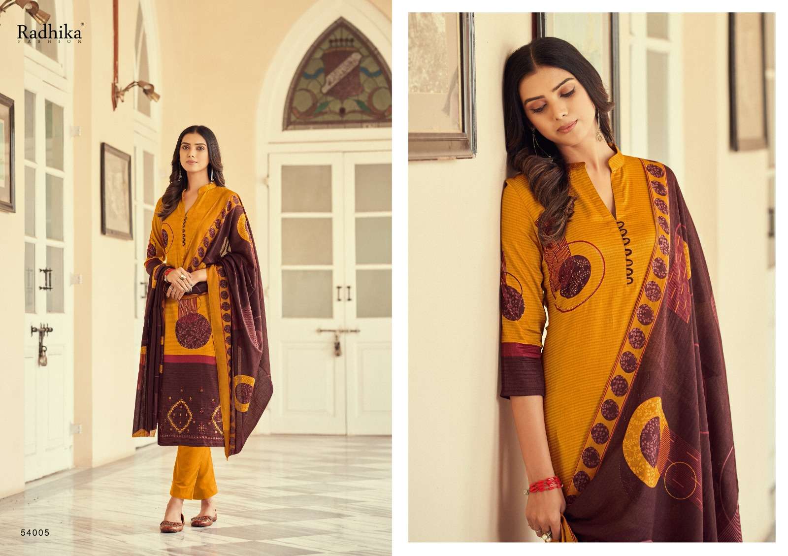 Maria By Azara 54001 To 54006 Series Designer Festive Suits Beautiful Fancy Stylish Colorful Party Wear & Occasional Wear Pure Jam Cotton Print Work Dresses At Wholesale Price