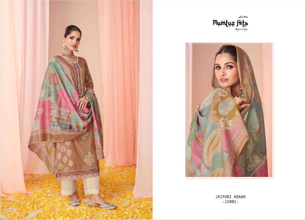 Jaipuri Adaah Vol-3 By Mumtaz Arts 22001 To 22008 Series Beautiful Stylish Festive Suits Fancy Colorful Casual Wear & Ethnic Wear & Ready To Wear Pure Lawn Cambric Cotton With Embroidery Dresses At Wholesale Price