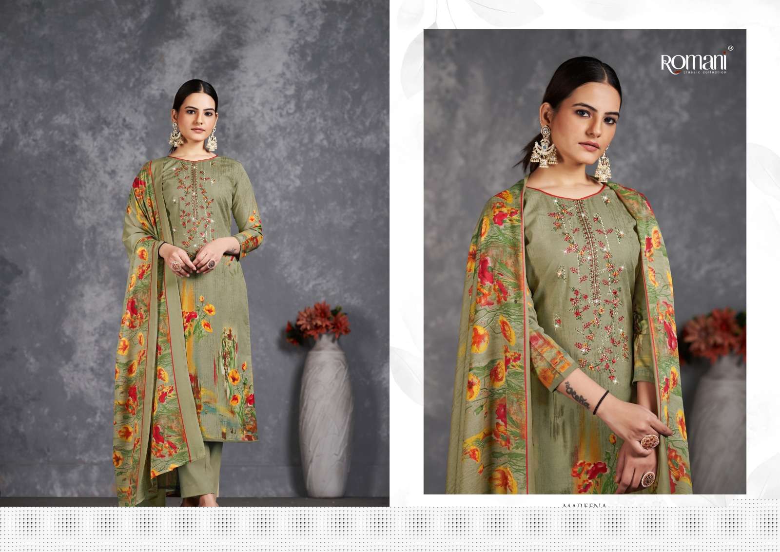 Mareena Vol-11 By Romani 1075-001 To 1075-010 Series Beautiful Stylish Festive Suits Fancy Colorful Casual Wear & Ethnic Wear & Ready To Wear Pure Soft Cotton With Embroidery Dresses At Wholesale Price