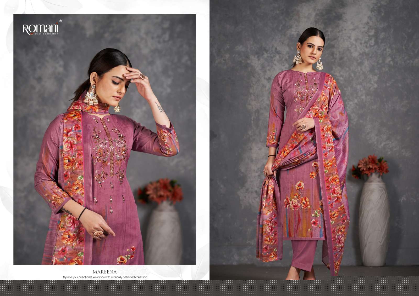 Mareena Vol-11 By Romani 1075-001 To 1075-010 Series Beautiful Stylish Festive Suits Fancy Colorful Casual Wear & Ethnic Wear & Ready To Wear Pure Soft Cotton With Embroidery Dresses At Wholesale Price