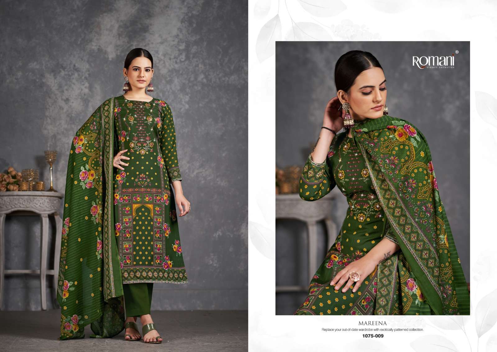 Mareena Vol-11 By Romani 1075-001 To 1075-010 Series Beautiful Stylish Festive Suits Fancy Colorful Casual Wear & Ethnic Wear & Ready To Wear Pure Soft Cotton With Embroidery Dresses At Wholesale Price