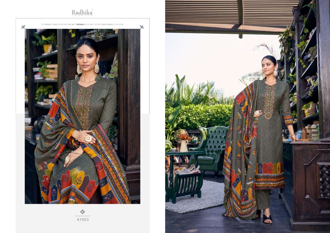 Aarohi By Azara 47001 To 47008 Series Beautiful Stylish Festive Suits Fancy Colorful Casual Wear & Ethnic Wear & Ready To Wear Cotton Slub Print With Embroidery Dresses At Wholesale Price