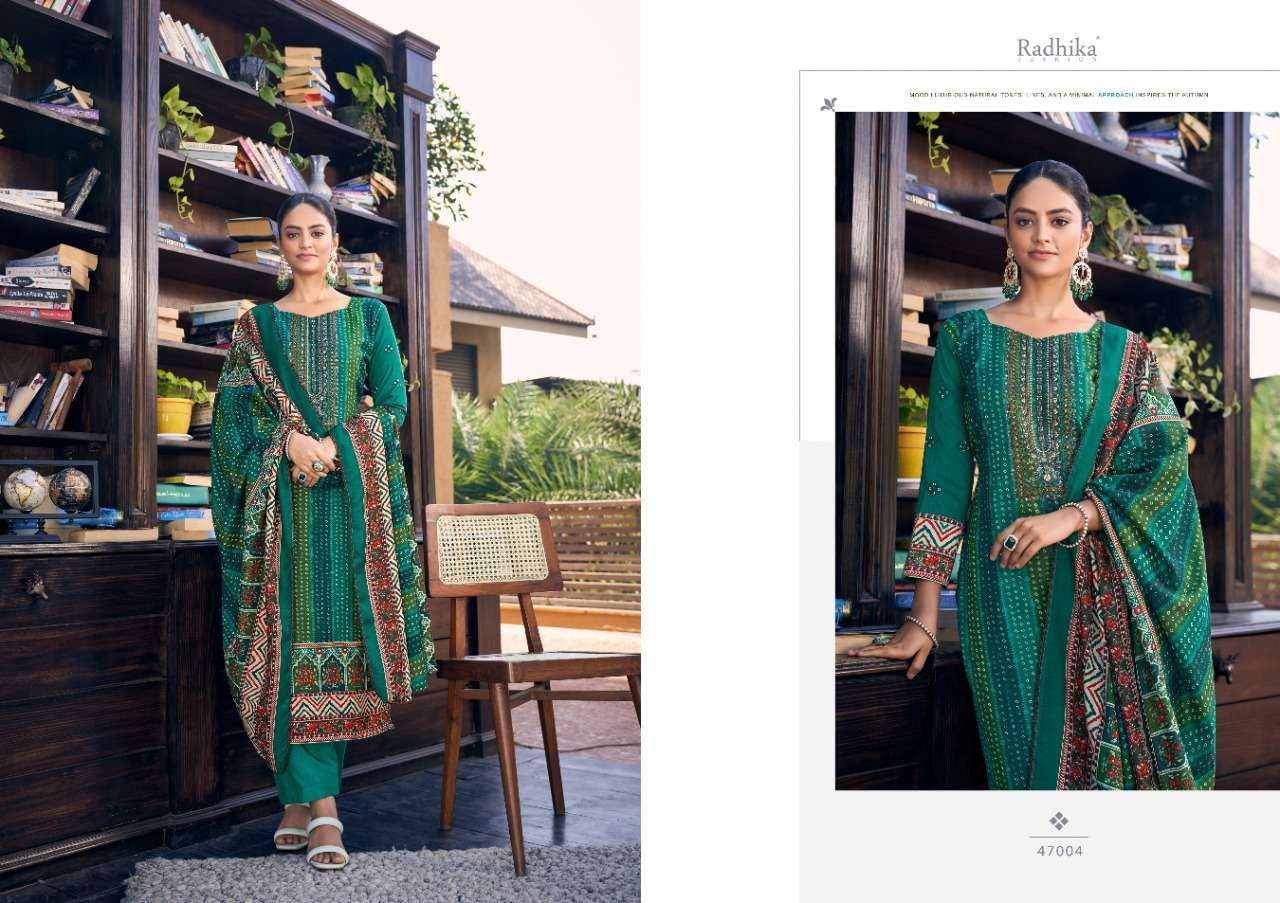 Aarohi By Azara 47001 To 47008 Series Beautiful Stylish Festive Suits Fancy Colorful Casual Wear & Ethnic Wear & Ready To Wear Cotton Slub Print With Embroidery Dresses At Wholesale Price