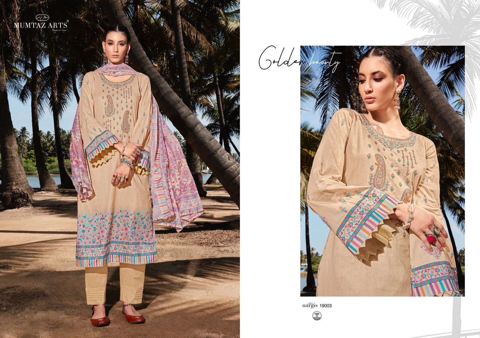 Nargis By Mumtaz Arts 19001 To 19008 Series Beautiful Stylish Festive Suits Fancy Colorful Casual Wear & Ethnic Wear & Ready To Wear Pure Lawn Cambric With Embroidery Dresses At Wholesale Price