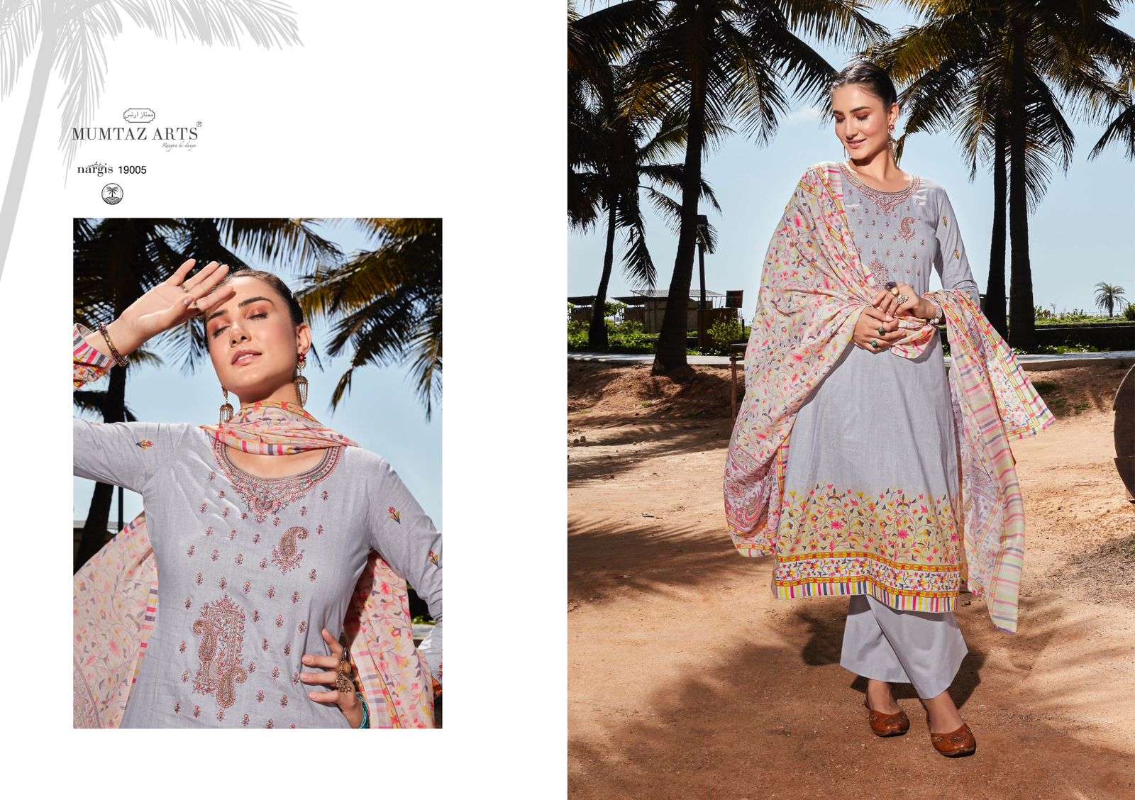 Nargis By Mumtaz Arts 19001 To 19008 Series Beautiful Stylish Festive Suits Fancy Colorful Casual Wear & Ethnic Wear & Ready To Wear Pure Lawn Cambric With Embroidery Dresses At Wholesale Price