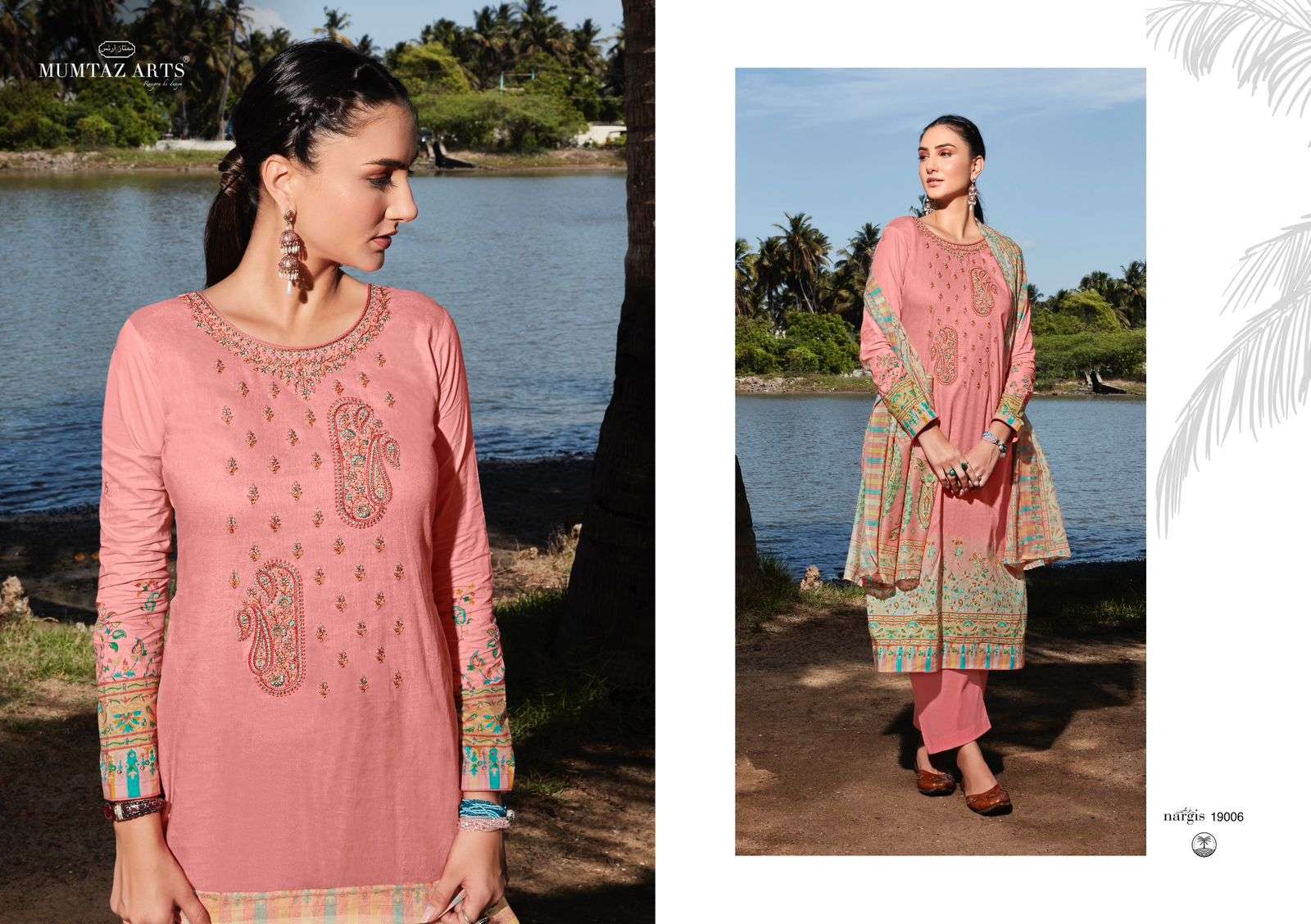 Nargis By Mumtaz Arts 19001 To 19008 Series Beautiful Stylish Festive Suits Fancy Colorful Casual Wear & Ethnic Wear & Ready To Wear Pure Lawn Cambric With Embroidery Dresses At Wholesale Price