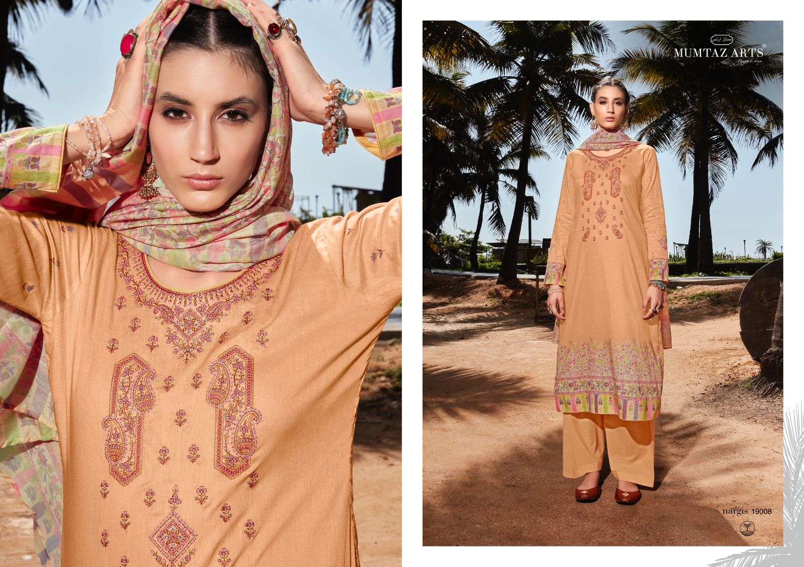 Nargis By Mumtaz Arts 19001 To 19008 Series Beautiful Stylish Festive Suits Fancy Colorful Casual Wear & Ethnic Wear & Ready To Wear Pure Lawn Cambric With Embroidery Dresses At Wholesale Price