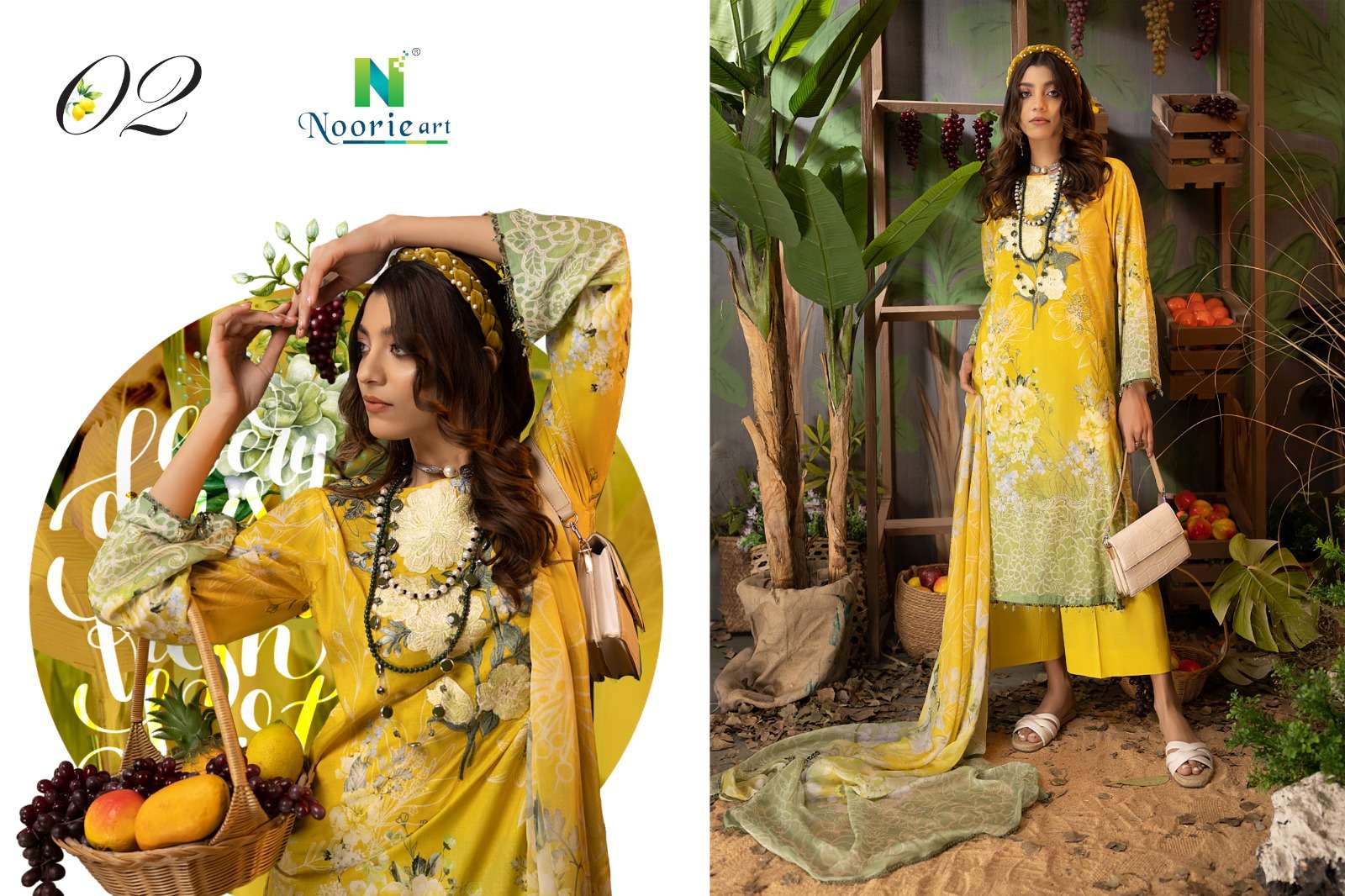 Libaas By Noorie Arts 01 To 09 Series Pakistani Suits Beautiful Fancy Colorful Stylish Party Wear & Occasional Wear Pure Cambric Cotton With Embroidery Dresses At Wholesale Price