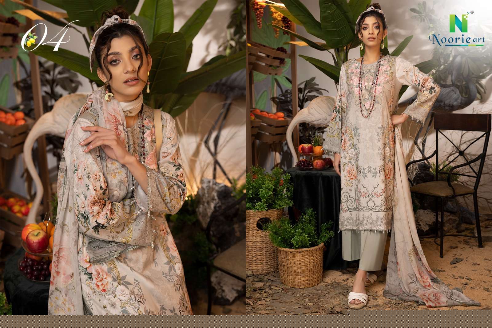 Libaas By Noorie Arts 01 To 09 Series Pakistani Suits Beautiful Fancy Colorful Stylish Party Wear & Occasional Wear Pure Cambric Cotton With Embroidery Dresses At Wholesale Price