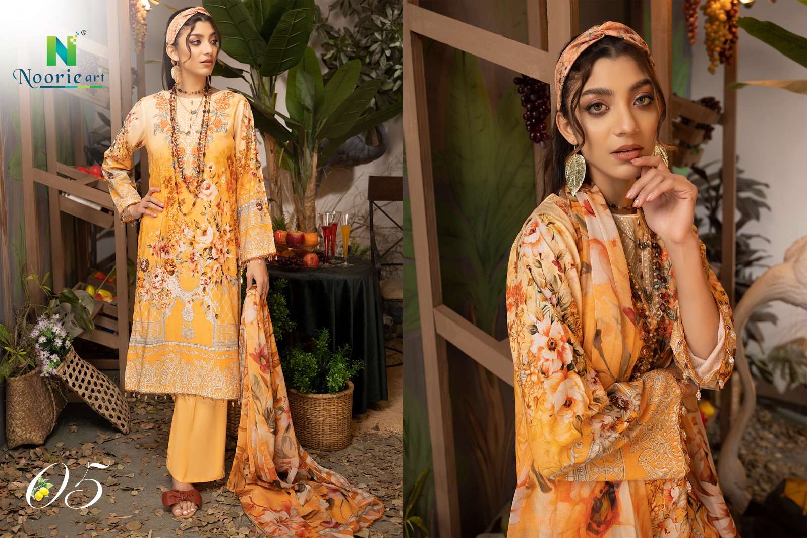 Libaas By Noorie Arts 01 To 09 Series Pakistani Suits Beautiful Fancy Colorful Stylish Party Wear & Occasional Wear Pure Cambric Cotton With Embroidery Dresses At Wholesale Price