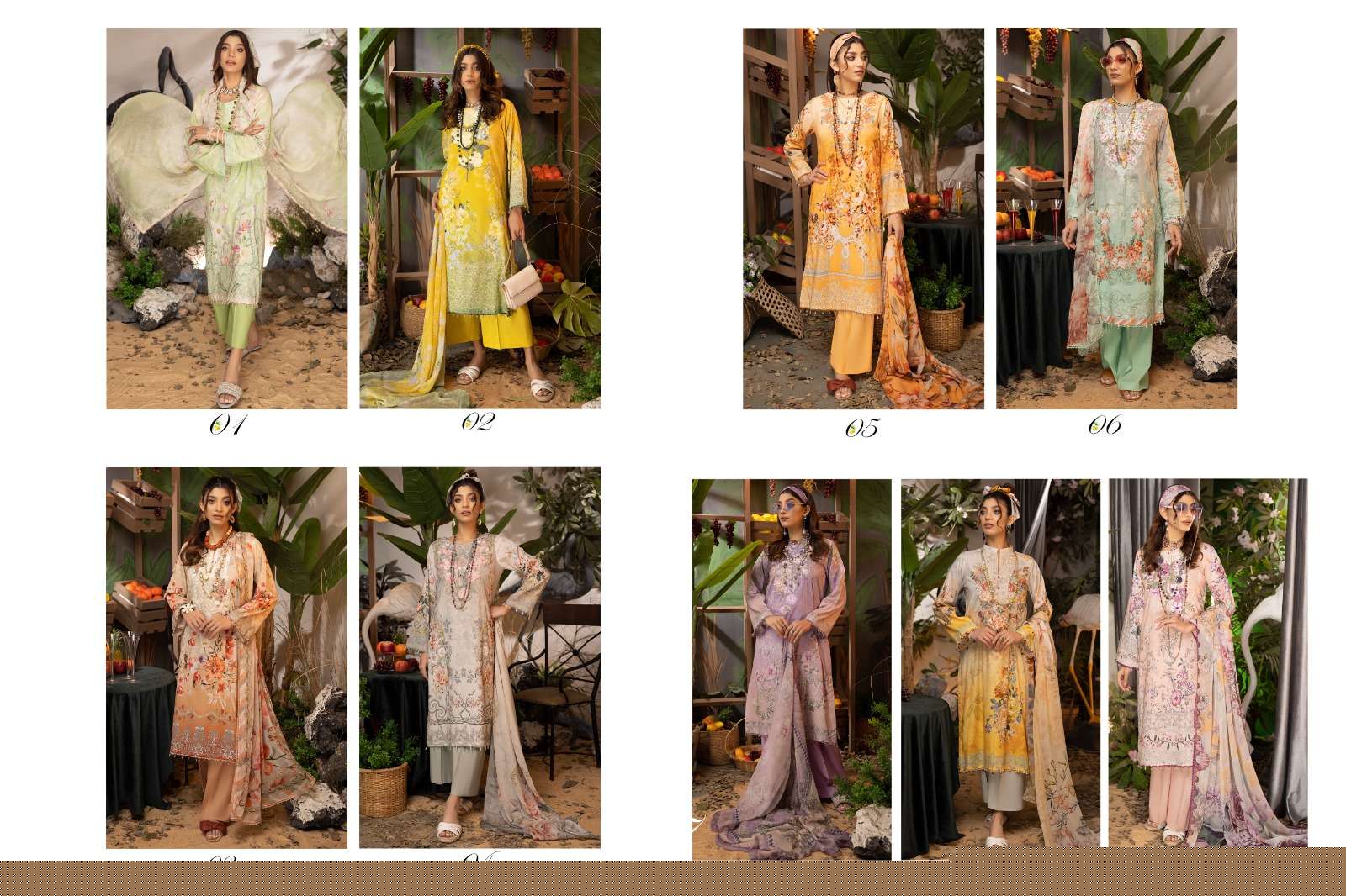 Libaas By Noorie Arts 01 To 09 Series Pakistani Suits Beautiful Fancy Colorful Stylish Party Wear & Occasional Wear Pure Cambric Cotton With Embroidery Dresses At Wholesale Price