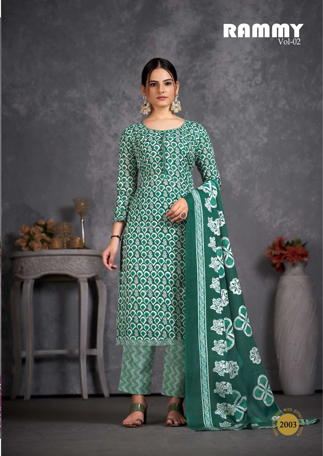 Rammy Vol-2 By Skt Suits 2001 To 2012 Series Beautiful Festive Suits Colorful Stylish Fancy Casual Wear & Ethnic Wear Soft Cotton Print Dresses At Wholesale Price