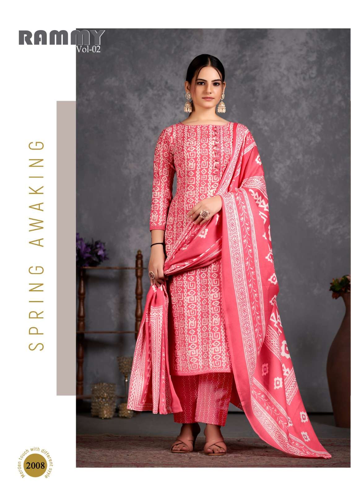Rammy Vol-2 By Skt Suits 2001 To 2012 Series Beautiful Festive Suits Colorful Stylish Fancy Casual Wear & Ethnic Wear Soft Cotton Print Dresses At Wholesale Price