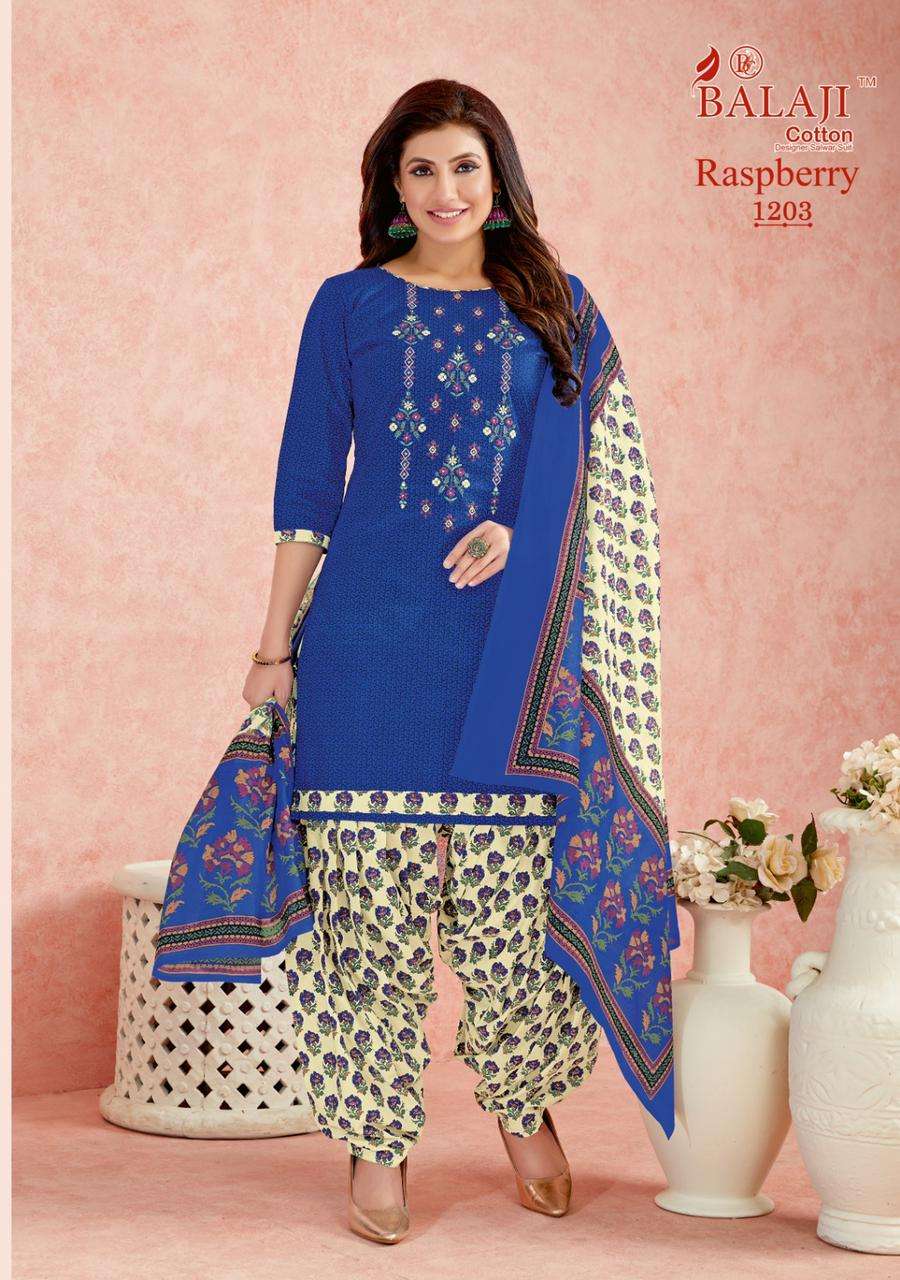 Raspberry Vol-12 By Balaji Cotton 1201 To 1212 Series Beautiful Suits Stylish Colorful Fancy Casual Wear & Ethnic Wear Pure Cotton Print Dresses At Wholesale Price