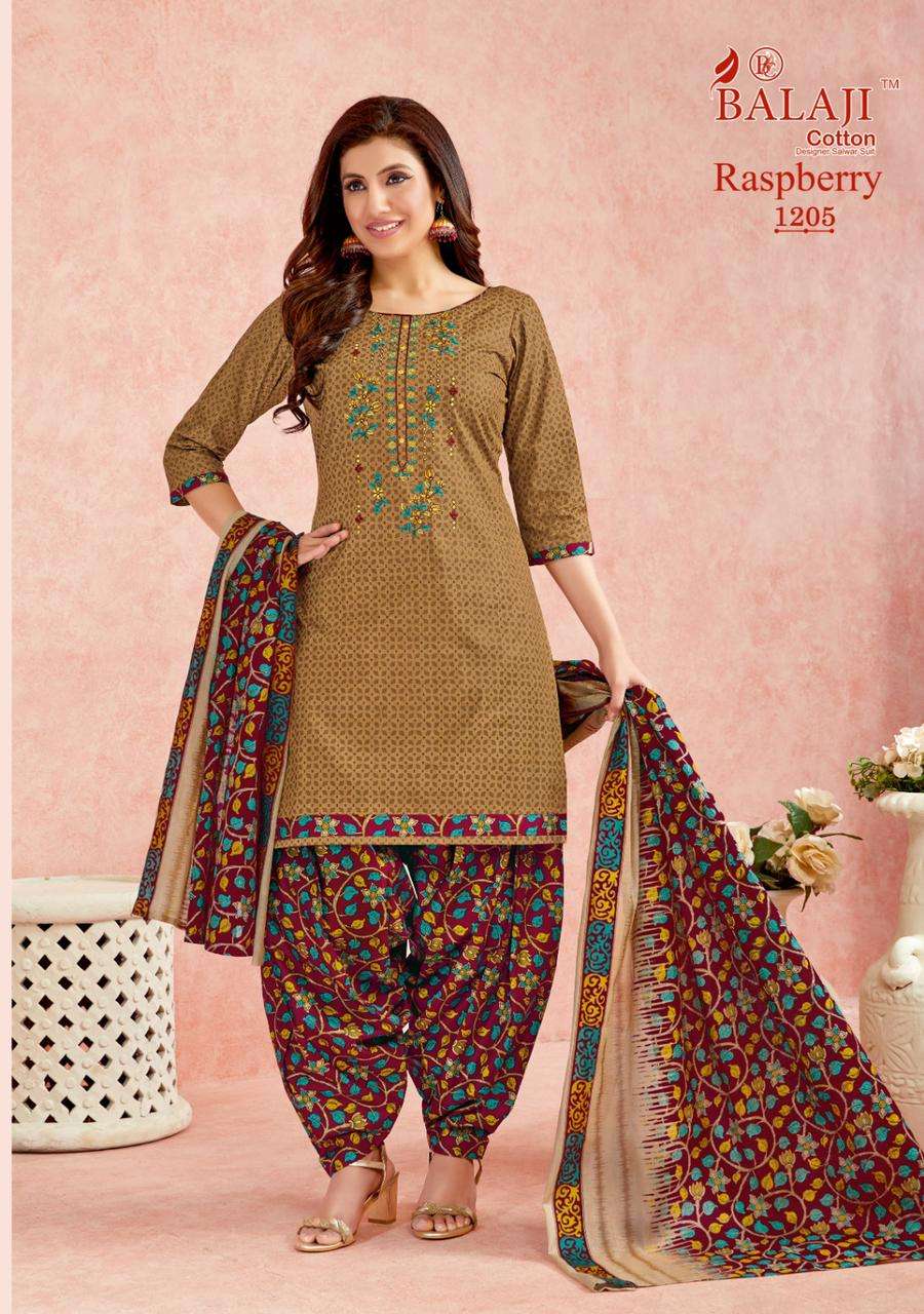 Raspberry Vol-12 By Balaji Cotton 1201 To 1212 Series Beautiful Suits Stylish Colorful Fancy Casual Wear & Ethnic Wear Pure Cotton Print Dresses At Wholesale Price