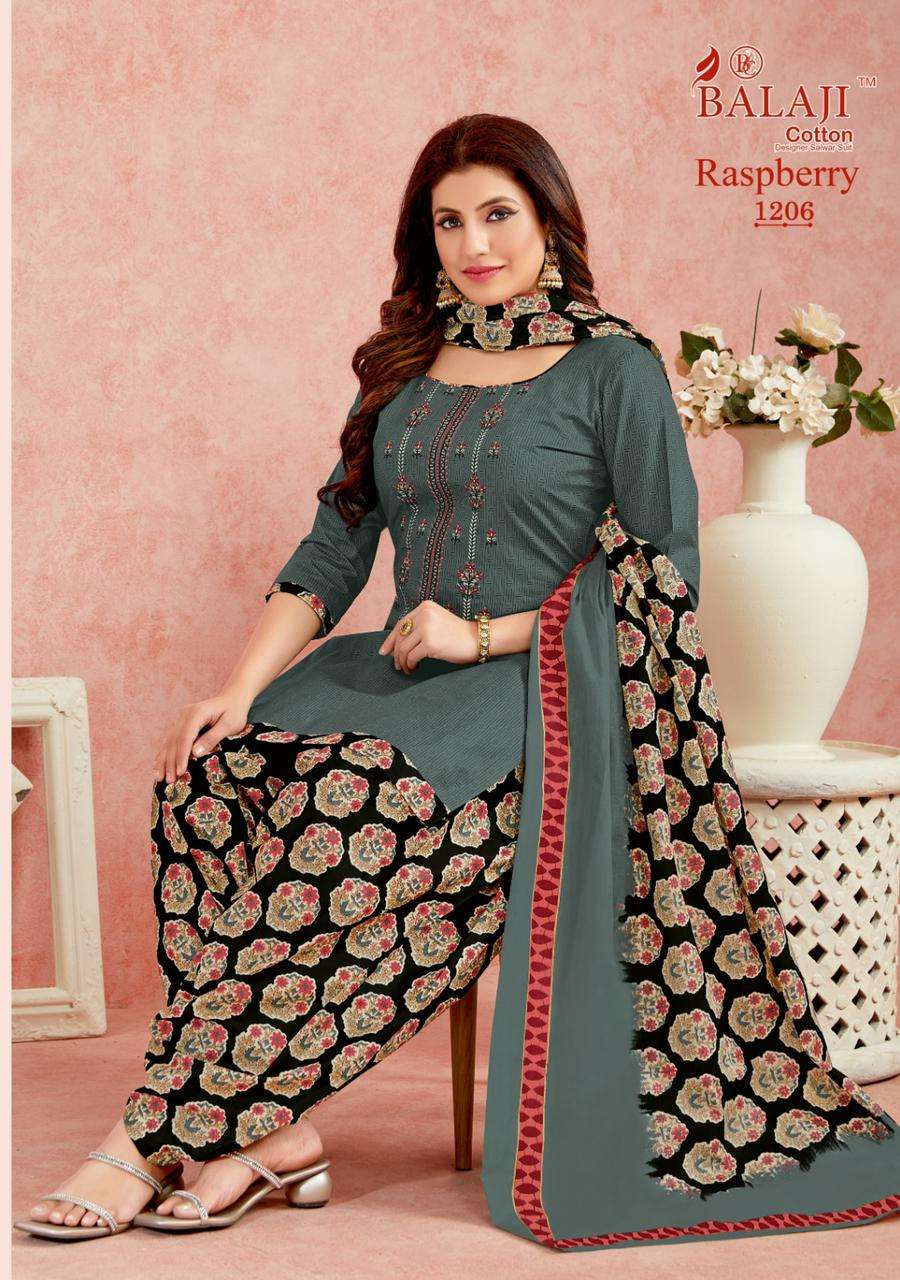 Raspberry Vol-12 By Balaji Cotton 1201 To 1212 Series Beautiful Suits Stylish Colorful Fancy Casual Wear & Ethnic Wear Pure Cotton Print Dresses At Wholesale Price