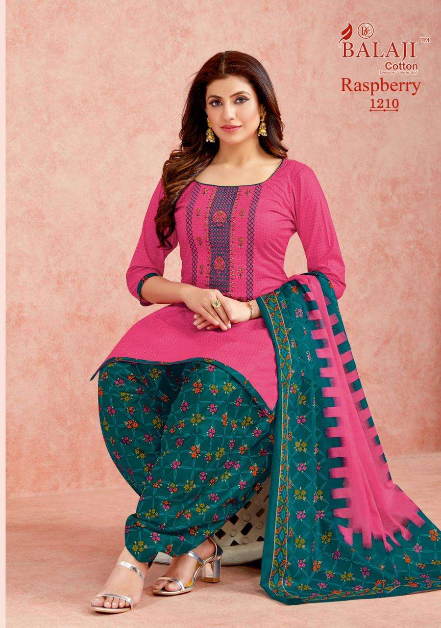Raspberry Vol-12 By Balaji Cotton 1201 To 1212 Series Beautiful Suits Stylish Colorful Fancy Casual Wear & Ethnic Wear Pure Cotton Print Dresses At Wholesale Price