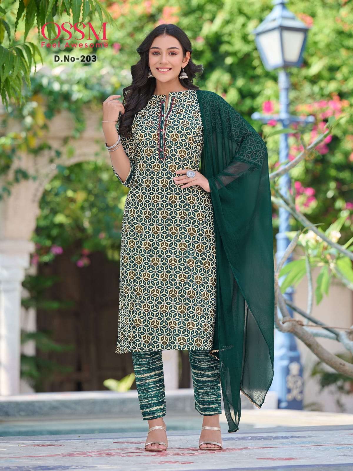 Celebrity Vol-2 By Ossm 201 To 206 Series Beautiful Suits Colorful Stylish Fancy Casual Wear & Ethnic Wear Cotton Print With Work Dresses At Wholesale Price