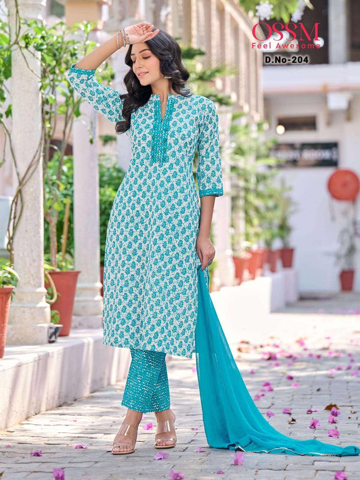 Celebrity Vol-2 By Ossm 201 To 206 Series Beautiful Suits Colorful Stylish Fancy Casual Wear & Ethnic Wear Cotton Print With Work Dresses At Wholesale Price