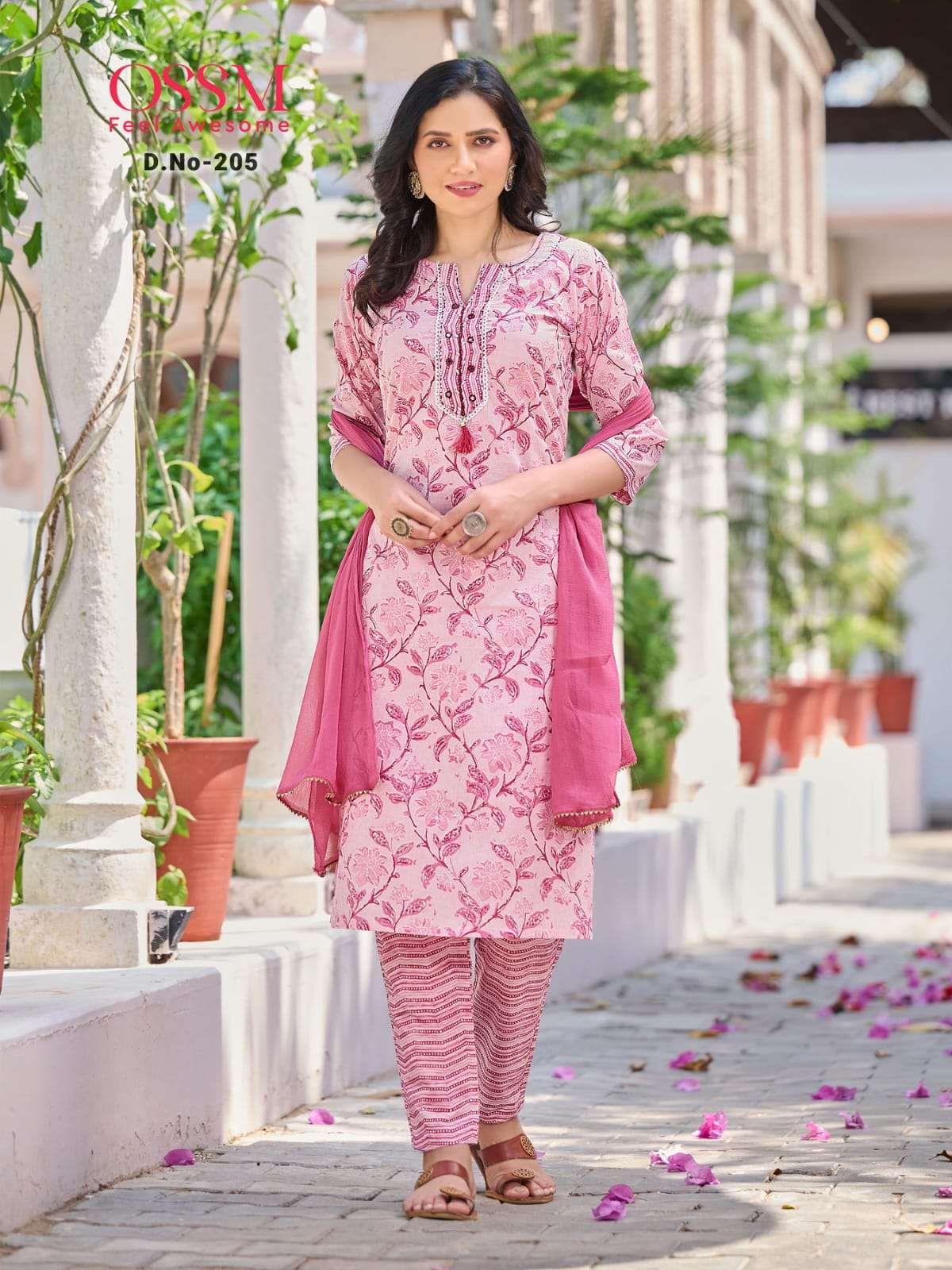 Celebrity Vol-2 By Ossm 201 To 206 Series Beautiful Suits Colorful Stylish Fancy Casual Wear & Ethnic Wear Cotton Print With Work Dresses At Wholesale Price