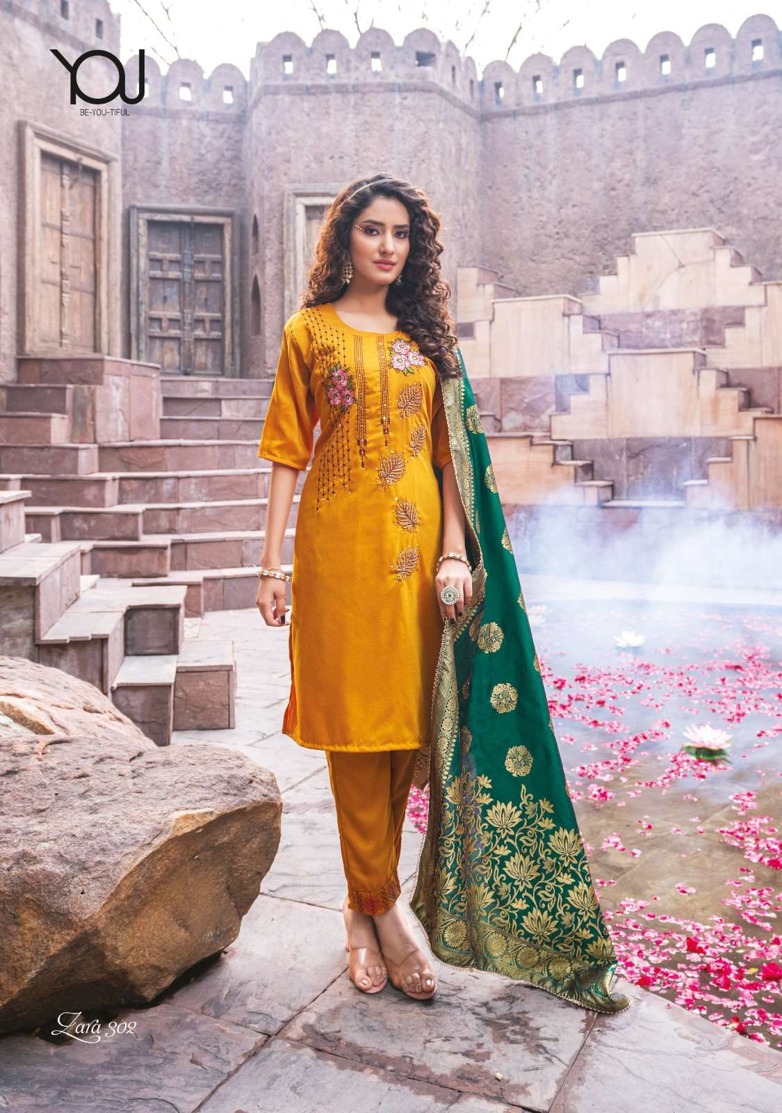 Zara Vol-3 By You 301 To 307 Series Beautiful Festive Suits Colorful Stylish Fancy Casual Wear & Ethnic Wear Chinnon Silk Dresses At Wholesale Price