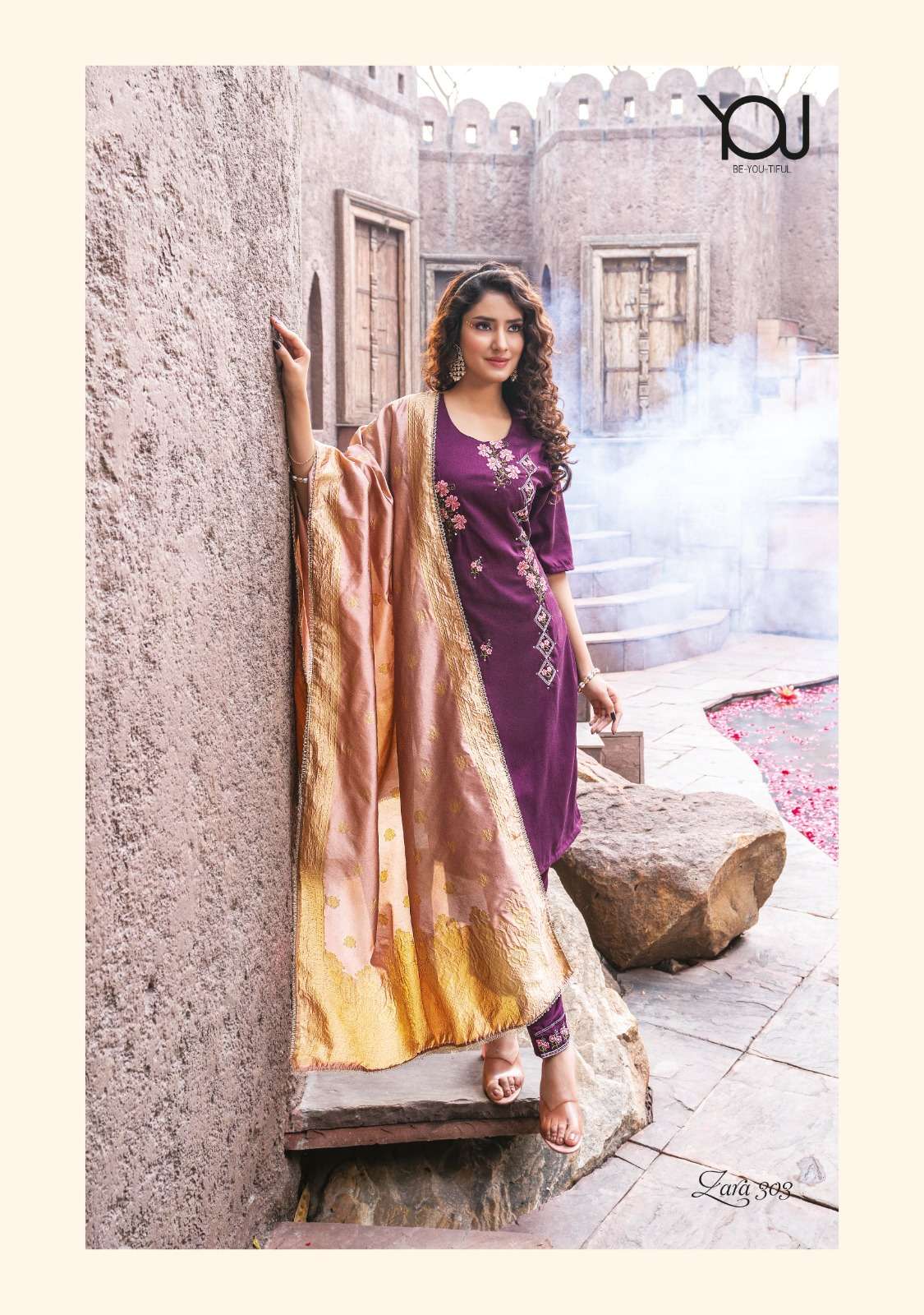 Zara Vol-3 By You 301 To 307 Series Beautiful Festive Suits Colorful Stylish Fancy Casual Wear & Ethnic Wear Chinnon Silk Dresses At Wholesale Price