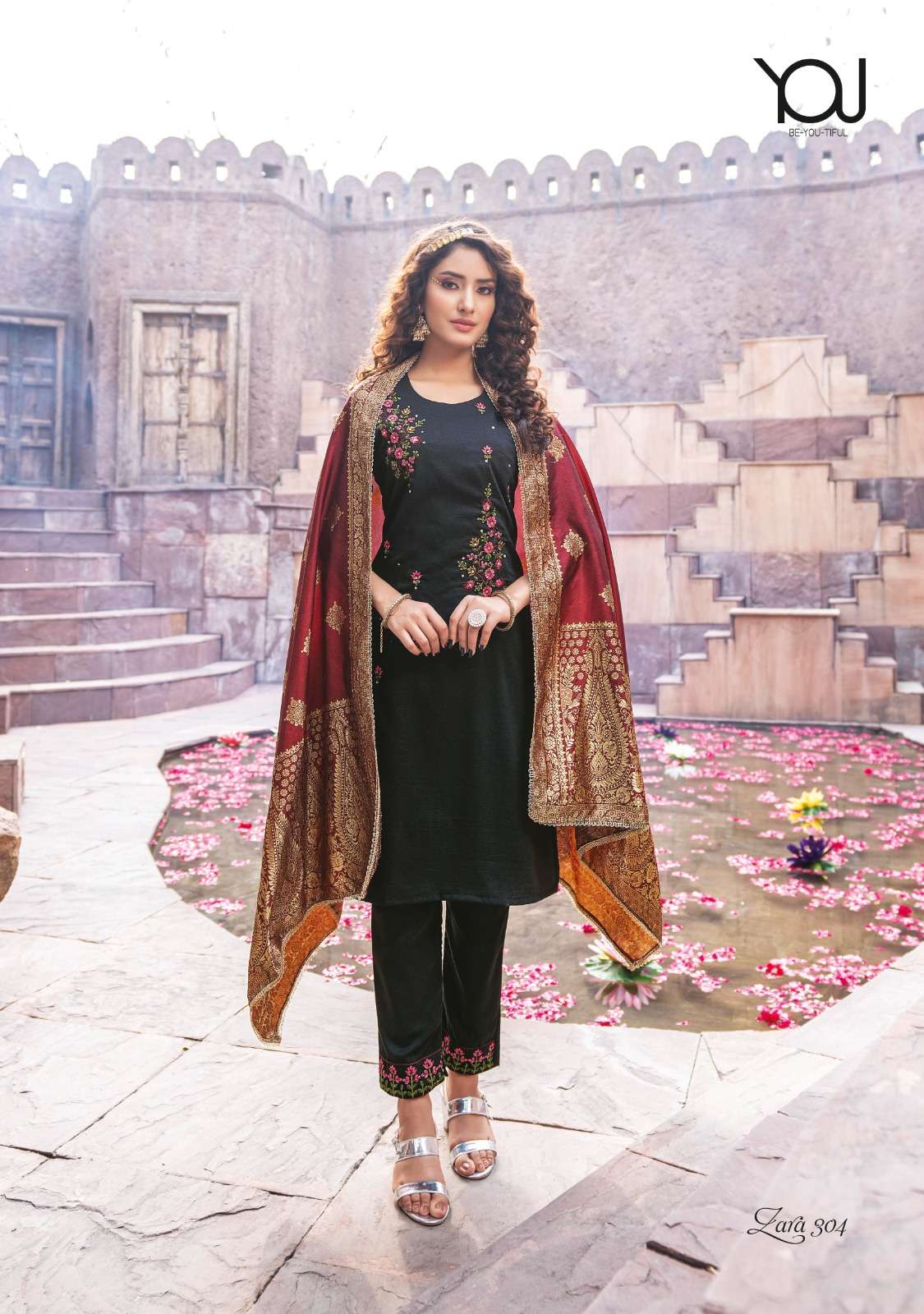 Zara Vol-3 By You 301 To 307 Series Beautiful Festive Suits Colorful Stylish Fancy Casual Wear & Ethnic Wear Chinnon Silk Dresses At Wholesale Price