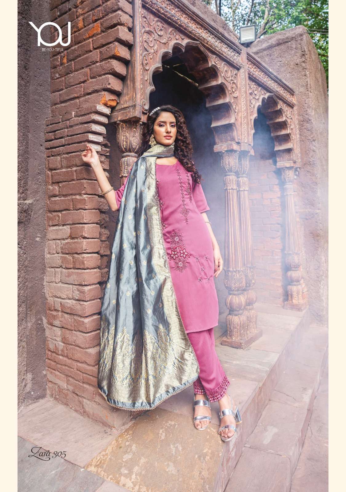 Zara Vol-3 By You 301 To 307 Series Beautiful Festive Suits Colorful Stylish Fancy Casual Wear & Ethnic Wear Chinnon Silk Dresses At Wholesale Price