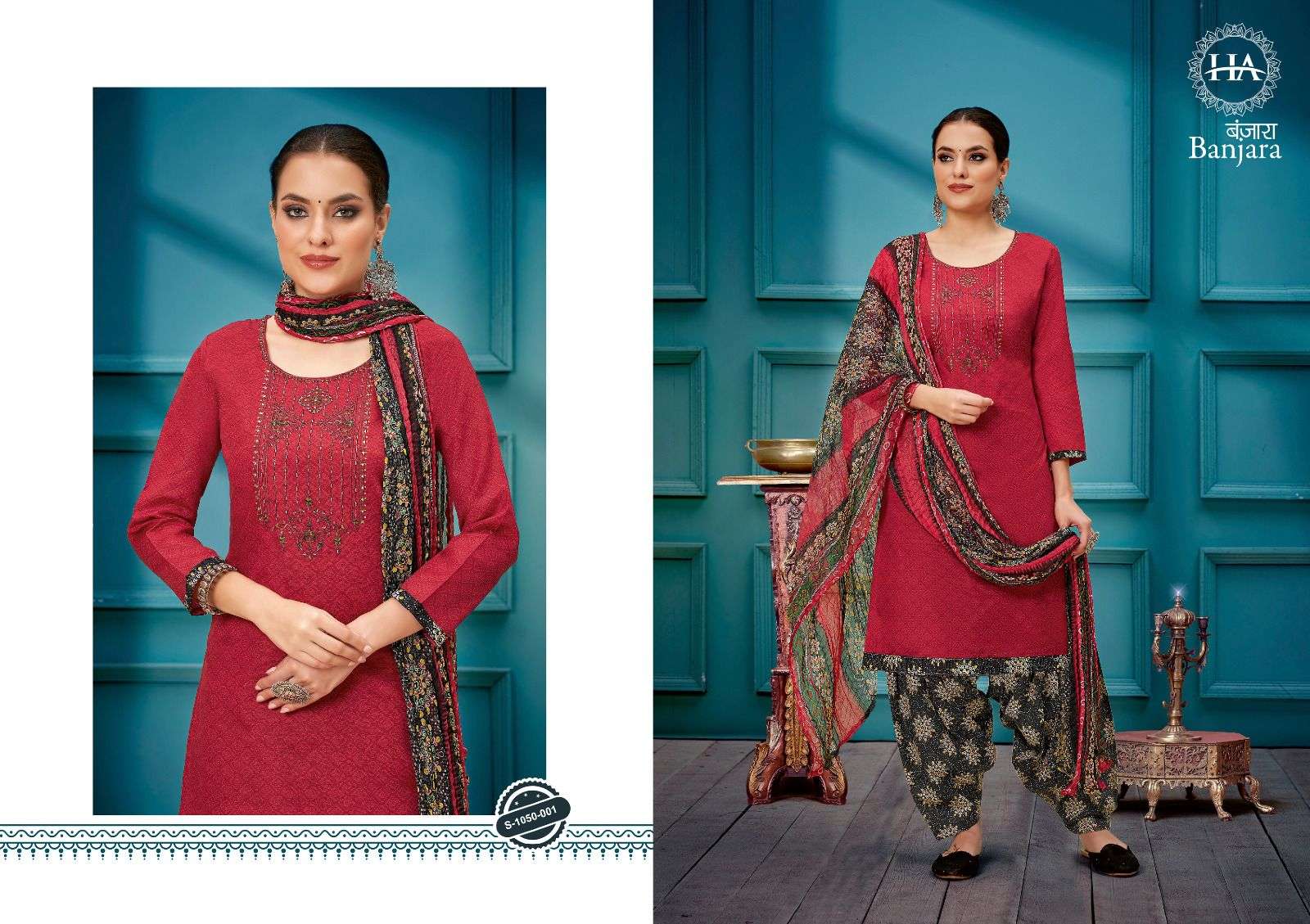 Banjara By Harshit Fashion Hub 1050-001 To 1050-008 Series Beautiful Festive Suits Colorful Stylish Fancy Casual Wear & Ethnic Wear Pure Cotton Dresses At Wholesale Price