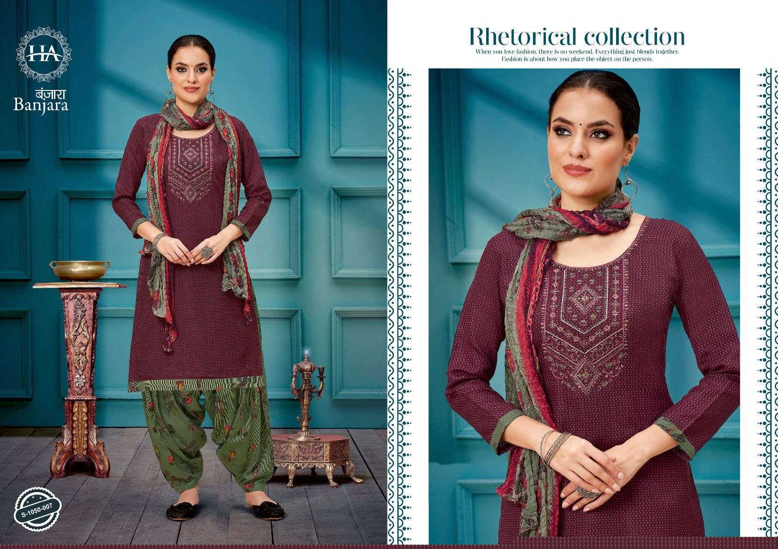 Banjara By Harshit Fashion Hub 1050-001 To 1050-008 Series Beautiful Festive Suits Colorful Stylish Fancy Casual Wear & Ethnic Wear Pure Cotton Dresses At Wholesale Price