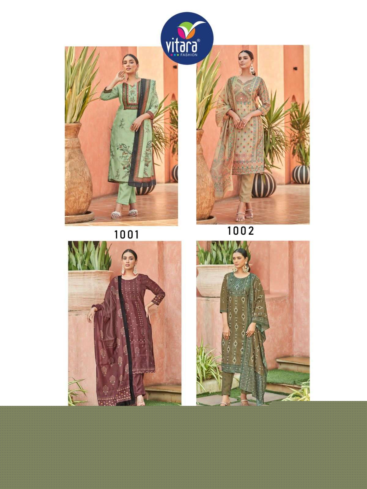 Canopus By Vitara 1001 To 1004 Beautiful Festive Suits Colorful Stylish Fancy Casual Wear & Ethnic Wear Viscose Digital Print Dresses At Wholesale Price