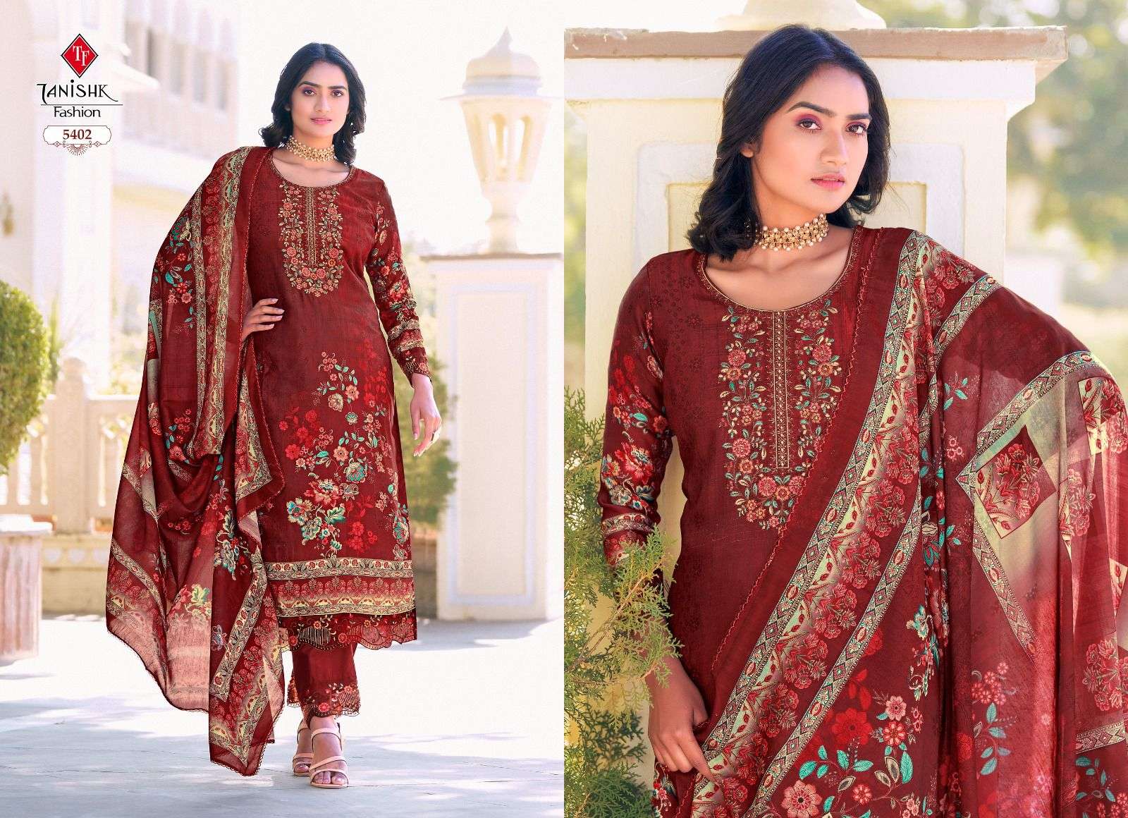 Ibadat By Tanishk Fashion 5401 To 5408 Beautiful Festive Suits Colorful Stylish Fancy Casual Wear & Ethnic Wear Cambric Cotton Print Dresses At Wholesale Price