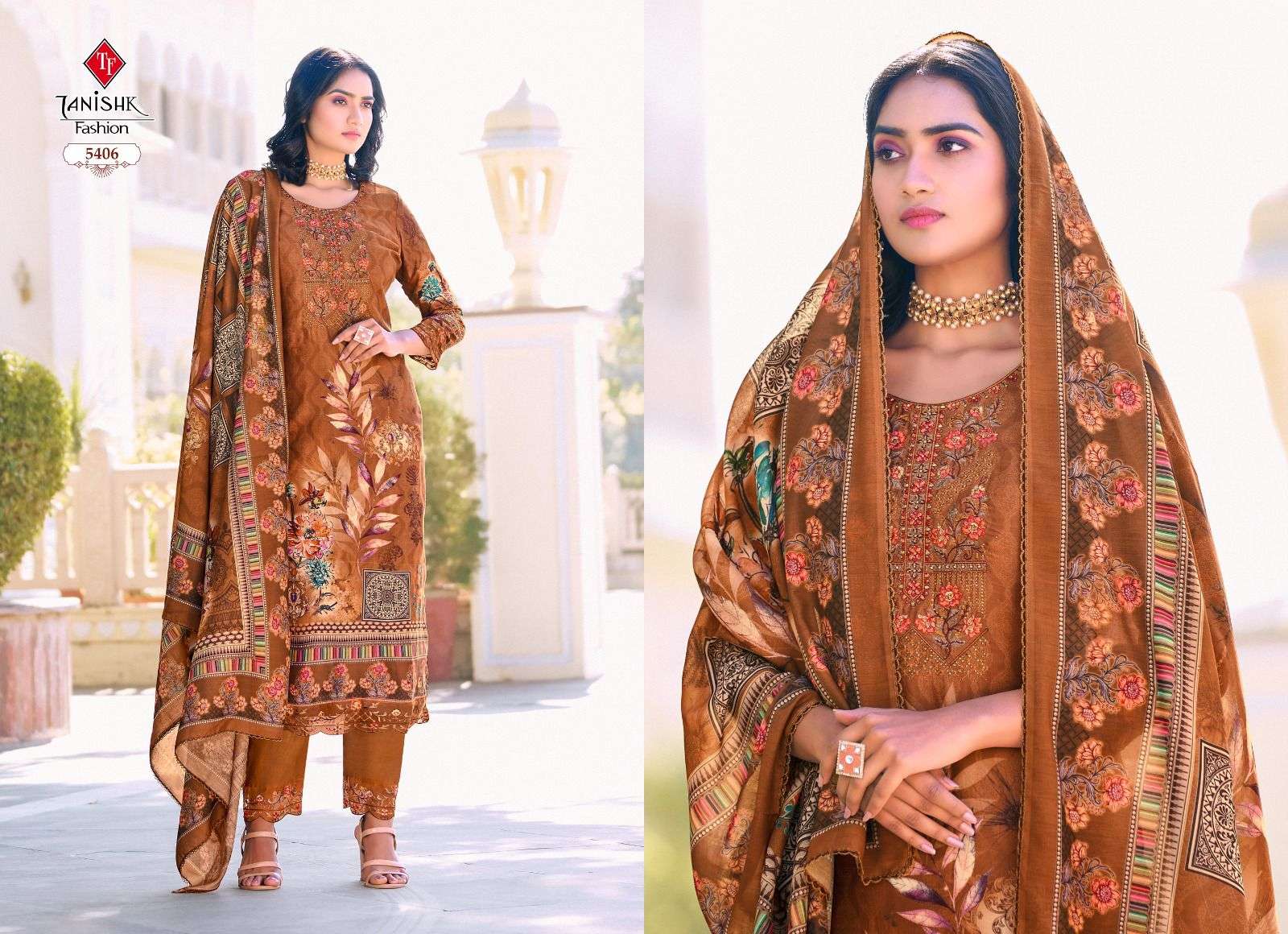 Ibadat By Tanishk Fashion 5401 To 5408 Beautiful Festive Suits Colorful Stylish Fancy Casual Wear & Ethnic Wear Cambric Cotton Print Dresses At Wholesale Price