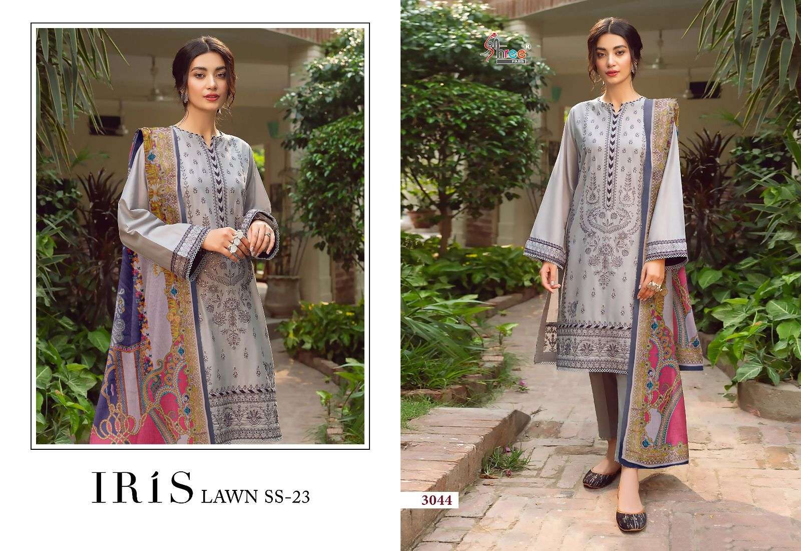 Iris Lawn Ss-23 By Shree Fabs 3044 To 3050 Series Beautiful Pakistani Suits Colorful Stylish Fancy Casual Wear & Ethnic Wear Pure Lawn Cotton Embroidered Dresses At Wholesale Price