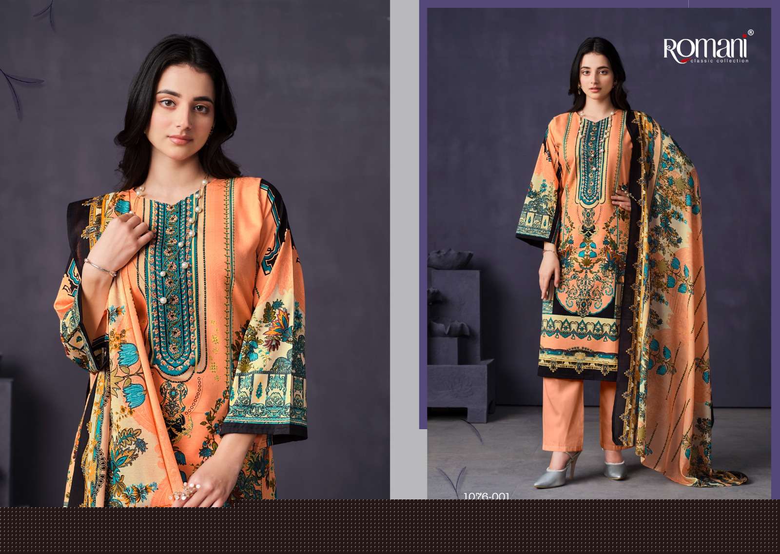 Mareena Vol-12 By Romani 1076-001 To 1076-010 Series Beautiful Stylish Festive Suits Fancy Colorful Casual Wear & Ethnic Wear & Ready To Wear Pure Soft Cotton With Embroidery Dresses At Wholesale Price