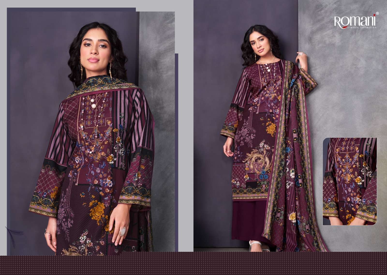 Mareena Vol-12 By Romani 1076-001 To 1076-010 Series Beautiful Stylish Festive Suits Fancy Colorful Casual Wear & Ethnic Wear & Ready To Wear Pure Soft Cotton With Embroidery Dresses At Wholesale Price