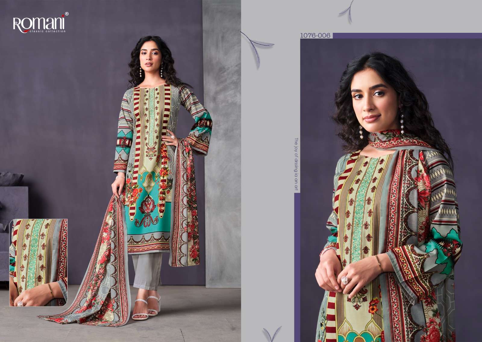 Mareena Vol-12 By Romani 1076-001 To 1076-010 Series Beautiful Stylish Festive Suits Fancy Colorful Casual Wear & Ethnic Wear & Ready To Wear Pure Soft Cotton With Embroidery Dresses At Wholesale Price