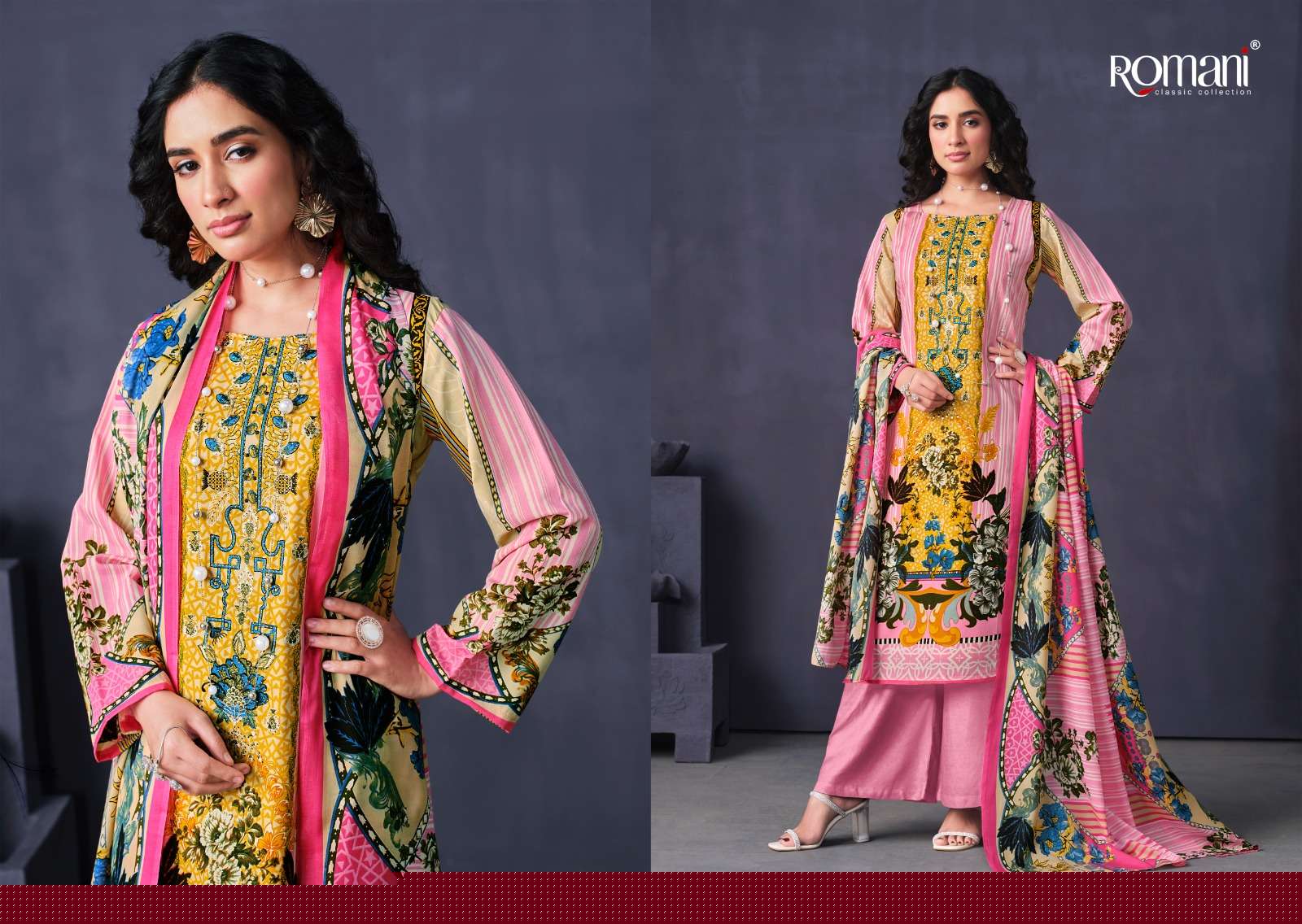 Mareena Vol-12 By Romani 1076-001 To 1076-010 Series Beautiful Stylish Festive Suits Fancy Colorful Casual Wear & Ethnic Wear & Ready To Wear Pure Soft Cotton With Embroidery Dresses At Wholesale Price