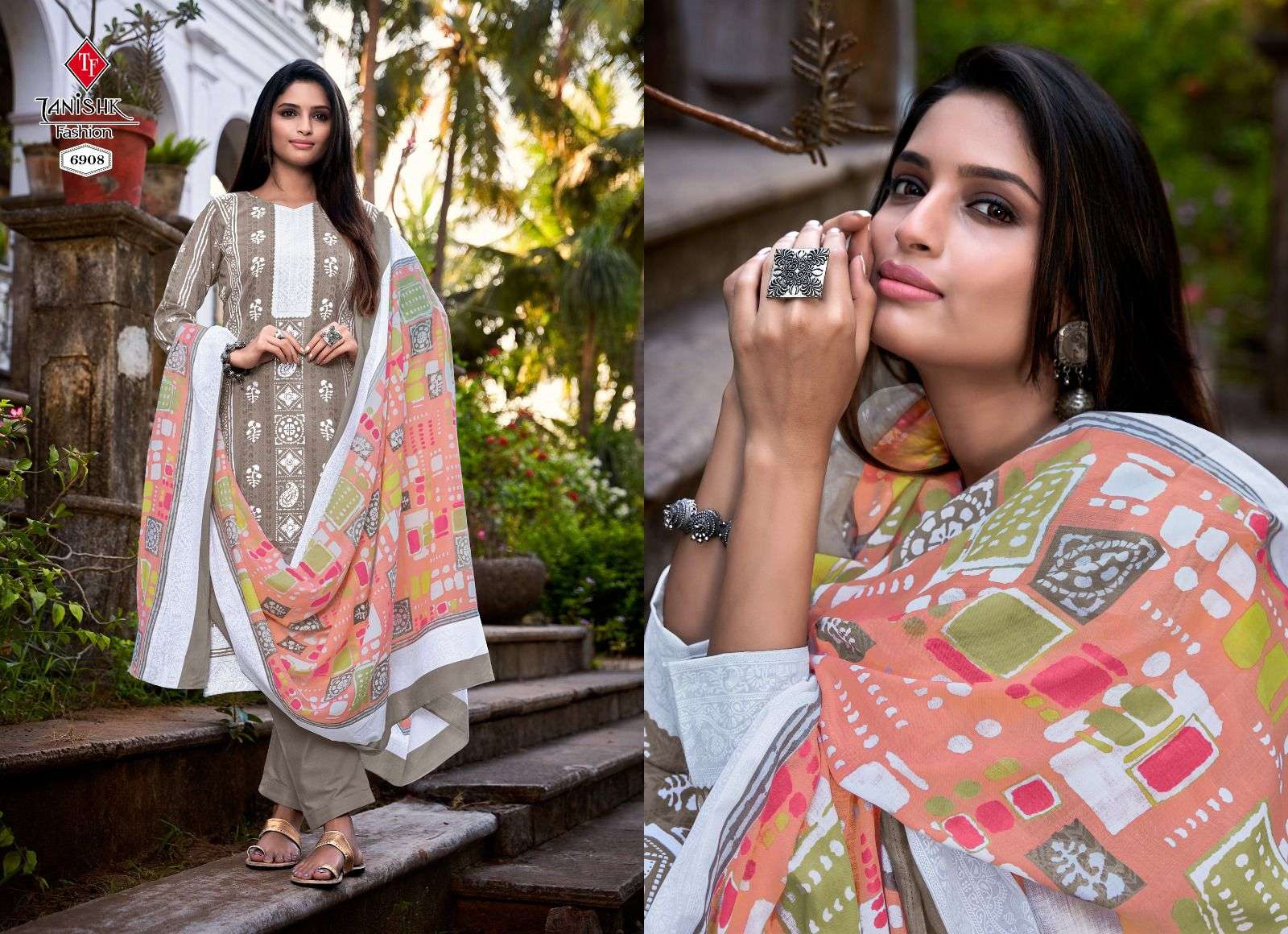 Falak Vol-6 By Tanishk Fashion 6901 To 6908 Series Beautiful Festive Suits Colorful Stylish Fancy Casual Wear & Ethnic Wear Pure Cotton Dresses At Wholesale Price