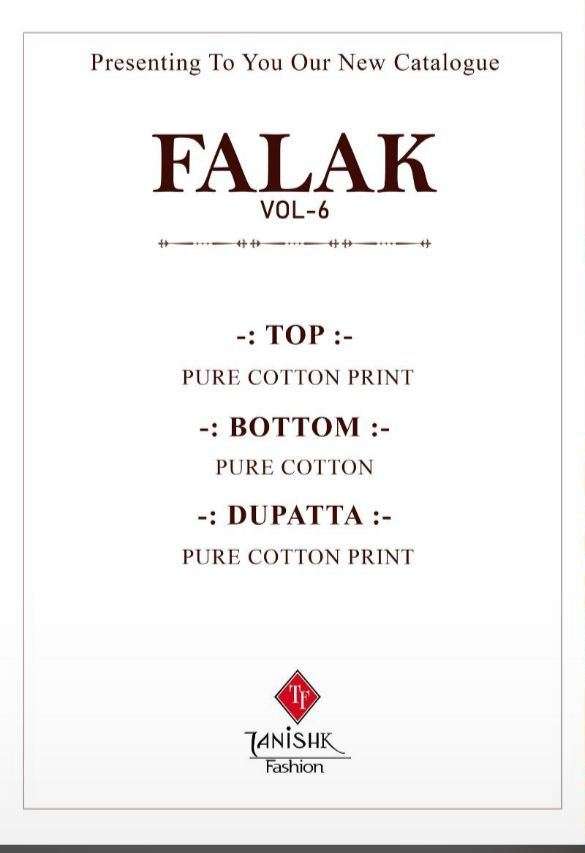 Falak Vol-6 By Tanishk Fashion 6901 To 6908 Series Beautiful Festive Suits Colorful Stylish Fancy Casual Wear & Ethnic Wear Pure Cotton Dresses At Wholesale Price