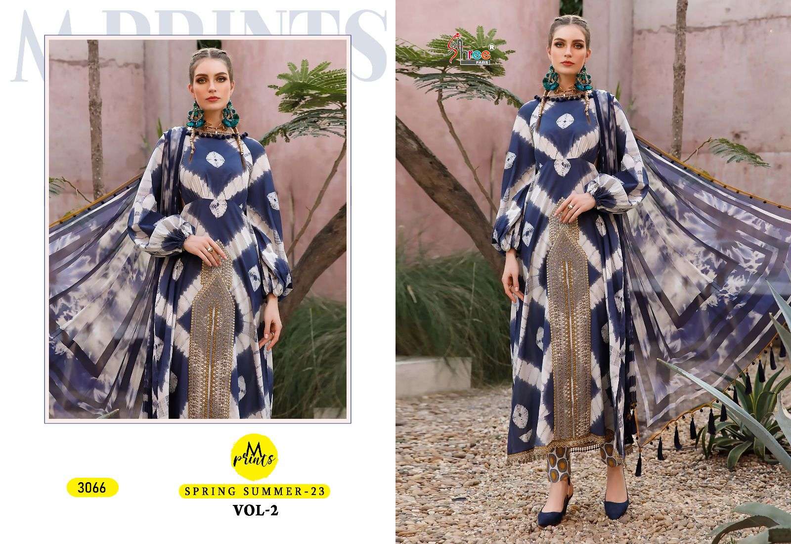 Mprints Spring Summer-23 Vol-2 By Shree Fabs 3062 To 3068 Series Beautiful Pakistani Suits Colorful Stylish Fancy Casual Wear & Ethnic Wear Pure Cotton Print With Embroidered Dresses At Wholesale Price