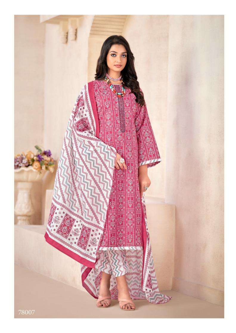 Armani By Skt Suits 78001 To 78008 Series Beautiful Festive Suits Colorful Stylish Fancy Casual Wear & Ethnic Wear Pure Cotton Embroidered Dresses At Wholesale Price